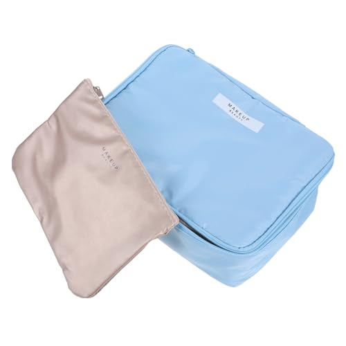 Veemoon wasserdichte Kosmetiktasche mit Reißverschluss Kompakter Reise Organizer für Make Up Multifunktional mit Mehreren Fächern Leicht und Tragbar Große Kapazität für Damen Unterwegs von Veemoon