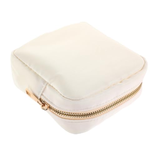 Veemoon wasserdichte Nylon Kosmetiktasche für Damen Große Reise Make-up Tasche mit Reißverschluss Multifunktionaler Kulturbeutel für Unterwegs und Alltag in Beige von Veemoon
