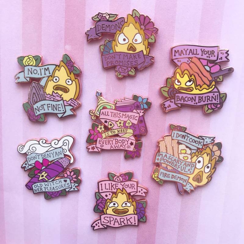 Feuer Dämon Emaille Pins Feuer Dämon Emaille Pins von VeestoriaShoppe