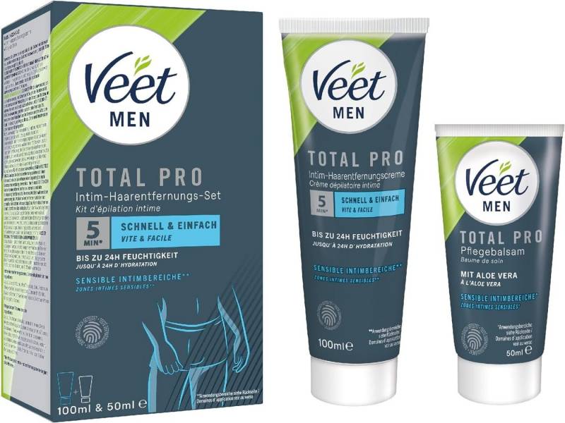 Veet MEN Enthaarungscreme (100 ml) & Pflegebalsam (50 ml), Intim-Haarentfernungs-Set, 2 St., - schnell & einfach von Veet MEN