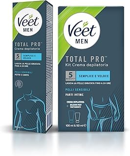 Veet Men Kit Enthaarungscreme für Intime Teile 150 ml + VEET Men Haarentfernungscreme für Herren empfindliche Haut, 200 ml, schnelle Wirkung Veet Men Kit Enthaarungscreme für Intime Teile 150 ml + VEET Men Haarentfernungscreme für Herren empfindliche Haut, 200 ml, schnelle Wirkung von Veet