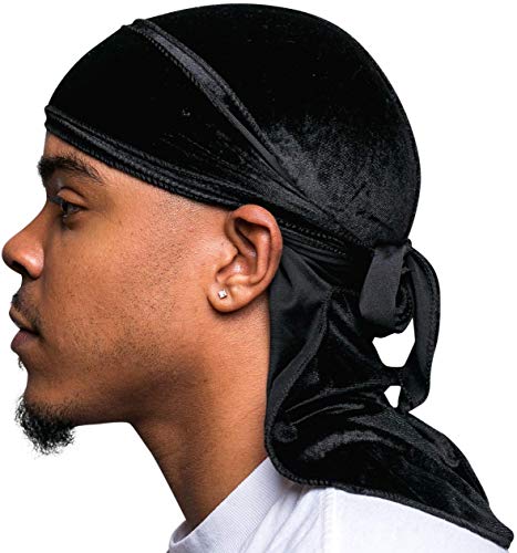 Veeta Herren Velvet Durag, Schwarz, Einheitsgröße von Veeta