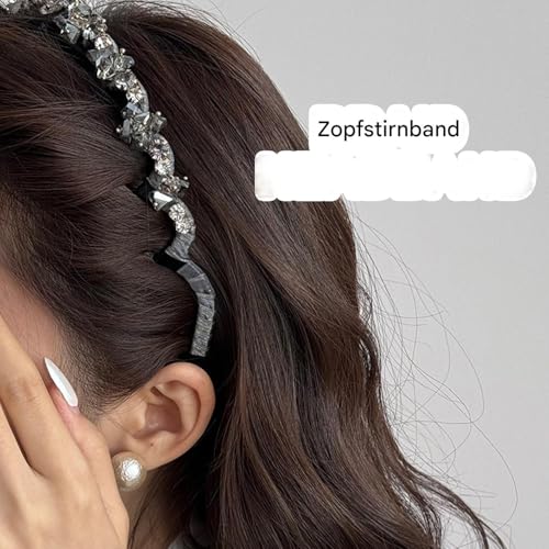Geflochtene Haarbänder für Frauen | Kunstperlen Haarreif Mit Zahnreif,Anti-Rutsch Mode Haarschmuck Dekorativ für Frauen Mädchen Brautjungfern Bräute Party Hochzeit Festivals Musikfeste von Veeteah