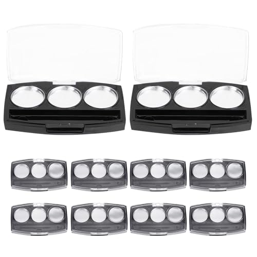 Leere Make -up -Behälter, leere Palette für Make -up, 10x Lidschatten -Pfannenverpackungsschale Kompakt, Kreativer Lidschattenbehälter Multifunktionales kosmetischer Aufbewahrungsbox für von Veeteah