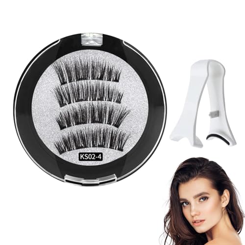 Veeteah Falsche Wimpern mit Applikator, magnetischem Eyeliner und Wimpernset | Natürlich aussehende, langlebige künstliche Wimpern | Wiederverwendbare künstliche Wimpern ohne Kleber für Frauen, von Veeteah
