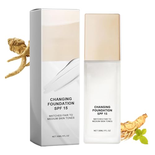 Veeteah Farbwechselnde flüssige Grundierung,Wechselnde Grundierung,30 ml flüssiges Foundation-Make-up für das Gesicht - Face Liquid Cover Concealer für Frauen, getönte Feuchtigkeitscreme von Veeteah