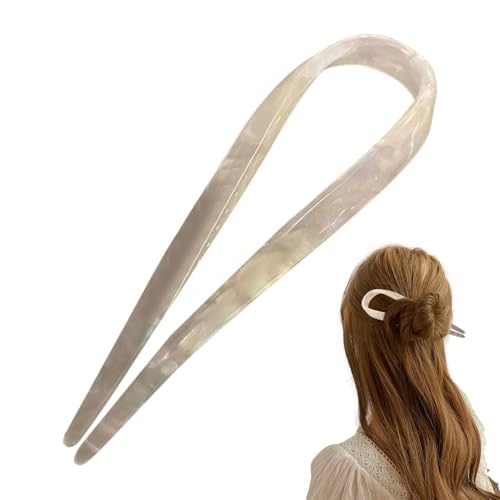 Veeteah Französische U-förmige Haarnadel,U-förmige Haarstäbe - U-förmige Haarnadel-Stäbchen für Damen - Modischer, flexibler Styling-Haarschmuck für Mädchen, alle Altersgruppen, Freunde, Familie von Veeteah
