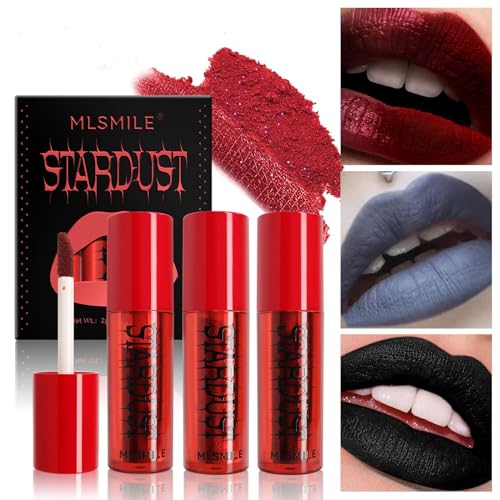 Veeteah Lippenfleck, Lippenfleck langanhaltend | 3 Stück flüssiger Lippenstift er Lipgloss | Coloful Liquid Lipstick Set Make-up Lipgloss für Erwachsene Frauen von Veeteah