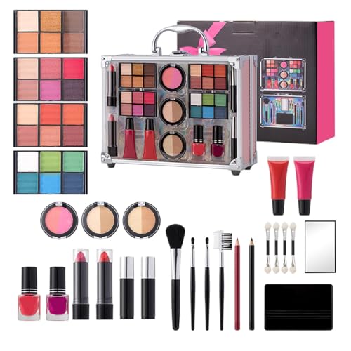 Veeteah Make-up-Set für Damen, Make-up-Set für Anfänger, Mattes Make-up-Set, langlebiges, wasserfestes Make-up-Set, Schönheitspflege mit Rouge-Lidschatten-Palette, Lippenstift-Highlighter für Mädchen von Veeteah