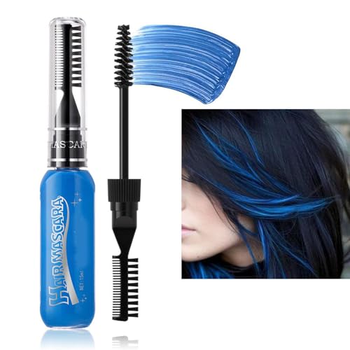 Veeteah Temporäres Haarkreide-Farbkamm-Set, Haarkreidekamm - Mascara-Farbset für Frauen | Temporäres Haarfärbekamm-Set mit 8 Farben für Mädchen, Urlaubs-Cosplay-Haar-Highlighting-Mascara von Veeteah