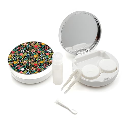 5 in 1 Kontaktlinsenbehälter Reiseset - Auslaufsicherer Kontaktlinsenbehälter mit Lösungsflasche, Pinzette & Entfernerstab - Kompakt & Tragbar für Frauen, Männer, Mädchen, Cosplay & den täglichen von VegaPunkLab