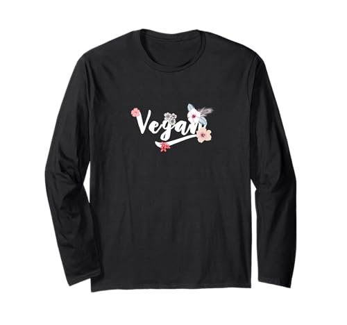 Veganes, pflanzliches, veganes T-Shirt mit Blumentiermotiv für Damen Langarmshirt Veganes, pflanzliches, veganes T-Shirt mit Blumentiermotiv für Damen Langarmshirt von Vegan Vibe