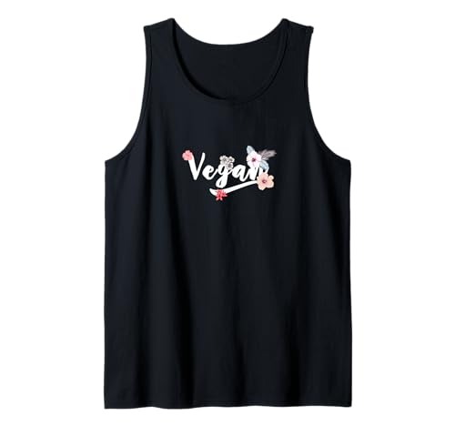 Veganes, pflanzliches, veganes T-Shirt mit Blumentiermotiv für Damen Tank Top Veganes, pflanzliches, veganes T-Shirt mit Blumentiermotiv für Damen Tank Top von Vegan Vibe