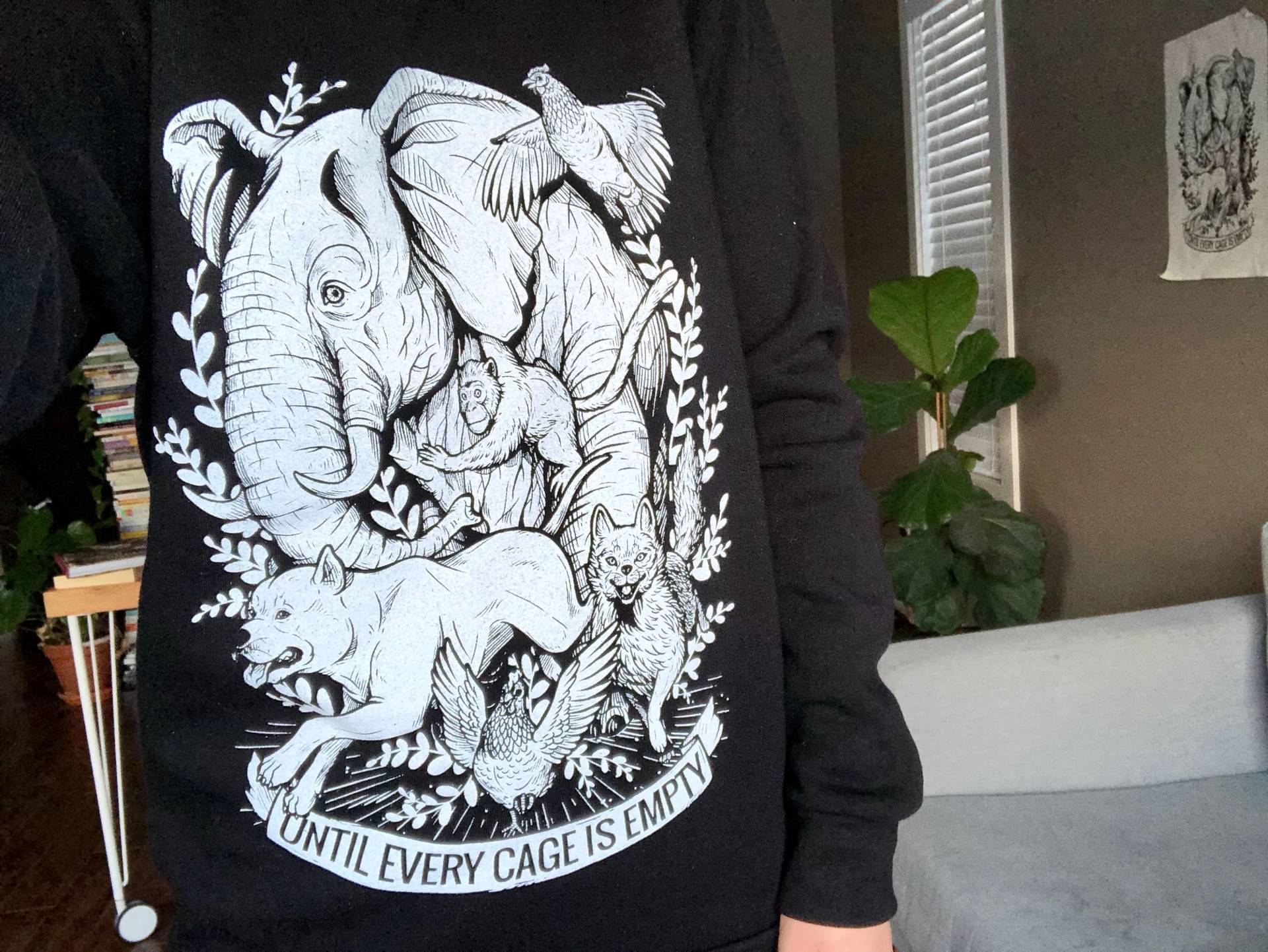 Bis Jeder Käfig Leer Ist Pullover | Veganer Pullover, Tierrechte, Tierbefreiung, Aktivist, Rundhalsausschnitt, Farm Sanctuary, Vegan von VeganVeins