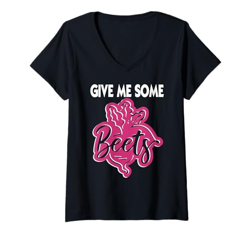 Damen Gib Mir Rüben Lustiges Pflanzlich Essen Wortwitz T-Shirt mit V-Ausschnitt Damen Gib Mir Rüben Lustiges Pflanzlich Essen Wortwitz T-Shirt mit V-Ausschnitt von Vegane Ernährung Humor Gemüse Freunde