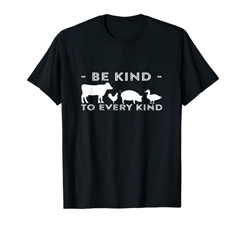 Be Kind To Every Kind, vegan, vegetarisch T-Shirt Be Kind To Every Kind, vegan, vegetarisch T-Shirt von Veganer Slogan im Retro-Stil