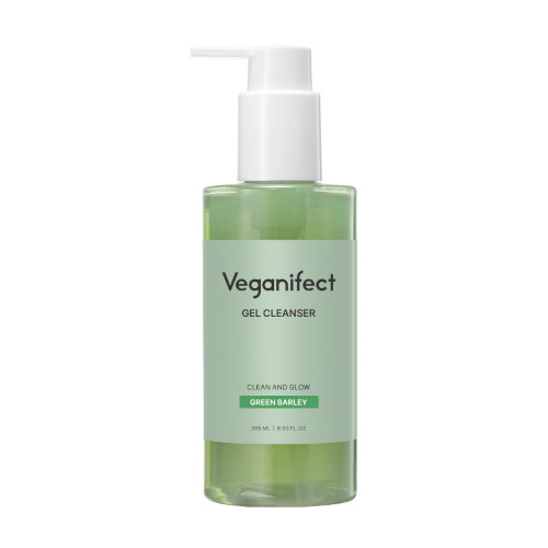 Veganifect - Clean and Glow Green Barley Gel Cleanser - 205ml von Veganifect
