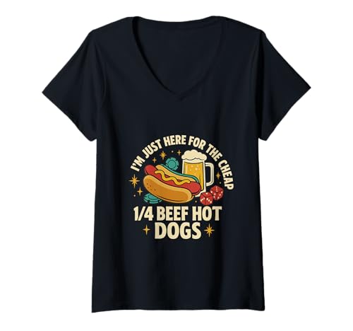 Damen Machen Sie Vegas Wieder billig Retro Las Vegas Buffets Casino Party T-Shirt mit V-Ausschnitt von Vegas Nights Squad Co.