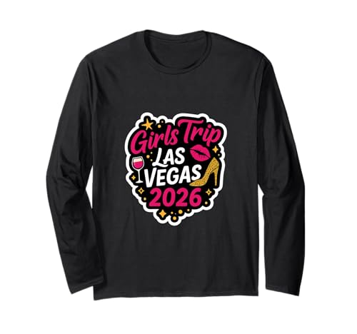 Las Vegas Matching Girls Trip Squad Beste Freundinnen, Damen, 2026 Langarmshirt von Vegas Nights Squad Co.