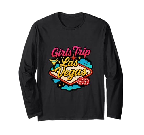 Las Vegas Matching Girls Trip Squad Beste Freundinnen, Damen, 2026 Langarmshirt von Vegas Nights Squad Co.
