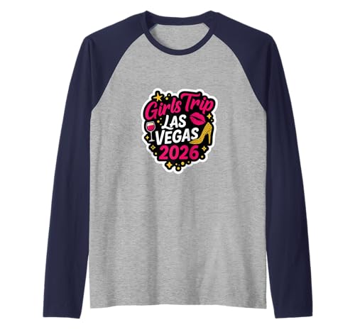 Las Vegas Matching Girls Trip Squad Beste Freundinnen, Damen, 2026 Raglan von Vegas Nights Squad Co.