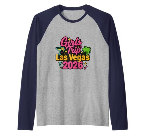 Las Vegas Matching Girls Trip Squad Beste Freundinnen, Damen, 2026 Raglan von Vegas Nights Squad Co.