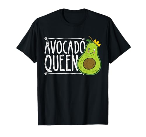 Avocado Königin Vegetarier Vegan Guacamole Damen Avocado T-Shirt Avocado Königin Vegetarier Vegan Guacamole Damen Avocado T-Shirt von Vegetarier Keto Ernährung Avocado