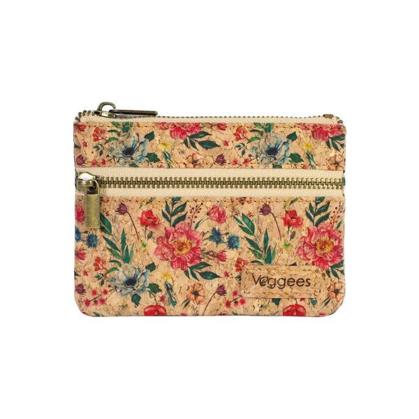 Veggees Florina XS | kleines Kork Portemonnaie / Geldbörse vegan für Damen von Veggees