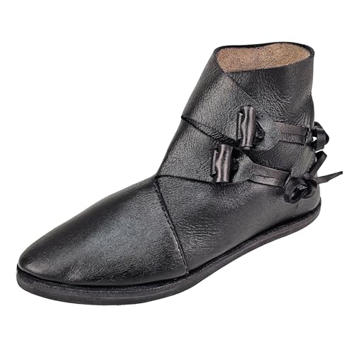 Vehi Mercatus Wikinger Schuhe Typ Jorvik mit genagelter Doppelsohle Schwarz 44 von Vehi Mercatus