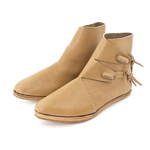 Vehi Mercatus Wikinger-Schuhe oder Mittelalter-Schuhe doppelt besohlt Naturbraun Gr. 44 von Vehi Mercatus