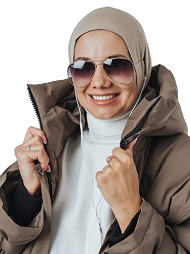 VeilWear Kopfhörerbrille, Hijab, Baumwolle unter dem Schal, Schlauchkappe, gebrauchsfertig, muslimisches Zubehör für Frauen (beige) von VeilWear