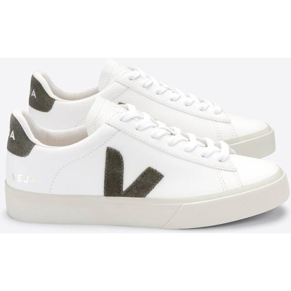 VEJA Herren Freizeitschuhe CAMPO CHROMEFREE LEATHER EXTRA-WHITE_KAKI von Veja