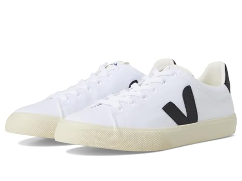 Veja Herren Campo Ca Sneaker, Weiß, Schwarz, 45 EU von Veja