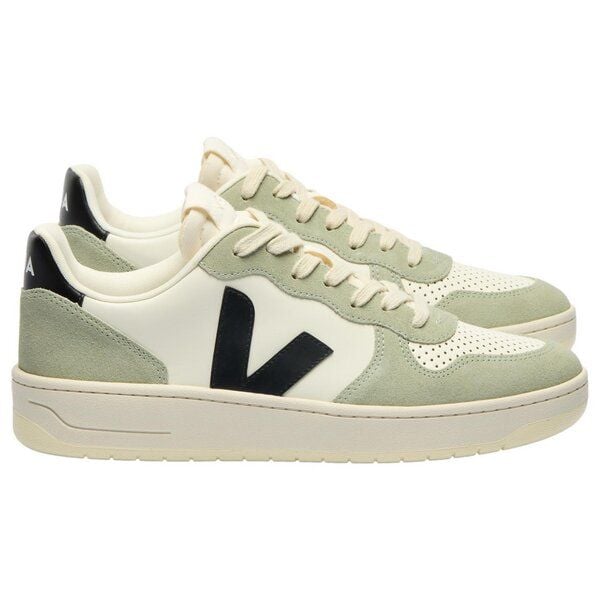 Veja Herren-Sneaker V-10 Prime Leather Pure Black Clay von Veja