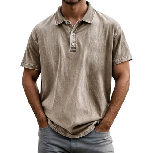 Vekewsap Vintage Polo Tshirt Herren Baumwolle Einfarbig Henley Sportshirt Freizeithemden Golfshirts Tennis Outdoorshirts Poloshirts Retro Polohemd Atmungsaktiv Button Basic Poloshirt Vekewsap Vintage Polo Tshirt Herren Baumwolle Einfarbig Henley Sportshirt Freizeithemden Golfshirts Tennis Outdoorshirts Poloshirts Retro Polohemd Atmungsaktiv Button Basic Poloshirt von Vekewsap