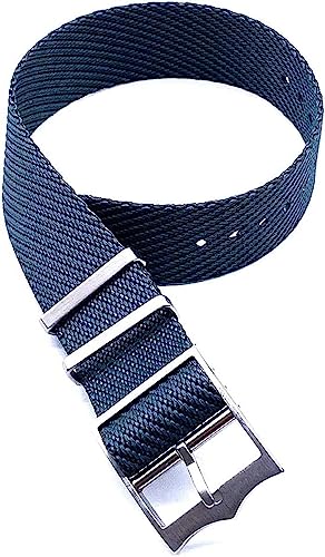 VekkEr Nylon-Uhrenarmband, Sport-Uhrenarmbänder, Uhrenarmband, Uhrenarmbänder, 20 mm, 22 mm, Nylon-NATO-Armbänder, Uhrenarmband, Ersatz-Stoff-Handgelenk, 20 mm von VekkEr