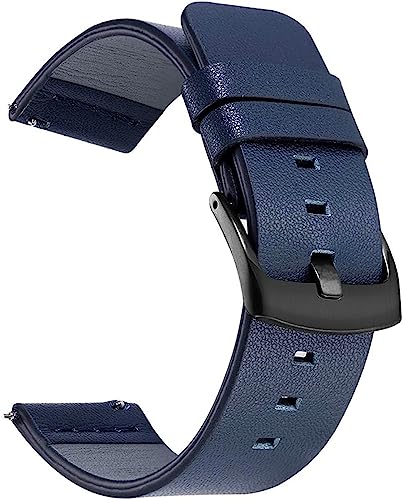 VekkEr Nylon-Uhrenarmband, Sportuhrenarmbänder, Uhrenarmband, 18 mm–24 mm, Lederarmband, Uhrenzubehör, Schwarz, Blau, 24 mm von VekkEr