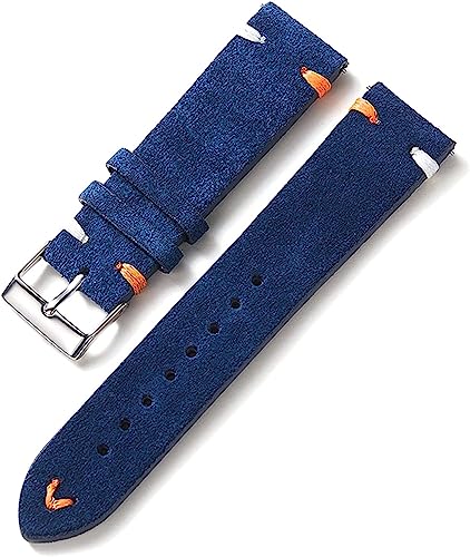 VekkEr Nylon-Uhrenarmband, Sportuhrenarmbänder, Uhrenarmband, Farbblock-Uhrenarmband, 20 mm, 22 mm, Universal-Uhrenarmband, Uhrenzubehör, Schnellverschluss-Federsteg (Color : Dark Blue, Size : 22mm) von VekkEr