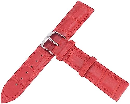 VekkEr Nylon-Uhrenarmband, Sportuhrenarmbänder, Uhrenarmband, Uhrenarmband, Lederarmbänder, 12–26 mm, Uhrenzubehör, Herren-Uhrenarmbänder, Rot, 18 mm von VekkEr