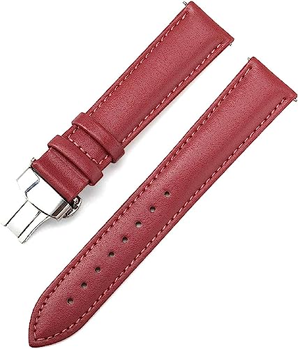 VekkEr Nylon-Uhrenarmband, Sportuhrenarmbänder, Uhrenarmband, Uhrenarmband aus echtem Leder, 12–24 mm, Uhrenarmband mit Schmetterlingsverschluss, Uhrenzubehör (Color : Purple, Size : 20mm) von VekkEr