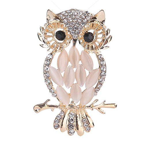 Vektenxi Brosche Frauen Corsage Golden Owl Hochzeit Braut Pin Männer Kleid Brosche Schals Schal Clip Tasche Ornament Kreativ und nützlich von Vektenxi