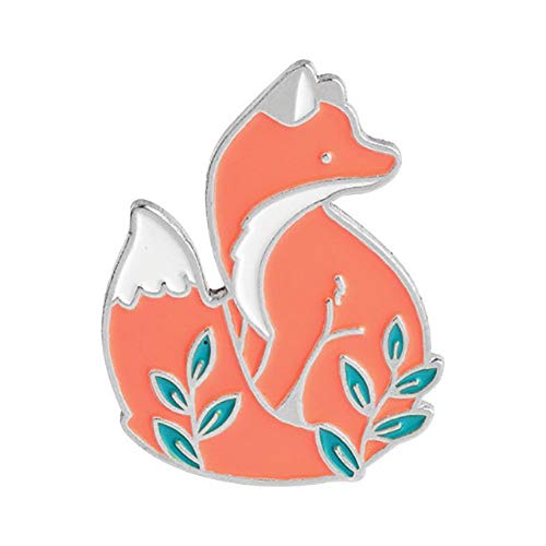 Vektenxi Große niedliche Cartoon Fox Brosche Pin Unisex Tier Abzeichen Schmuck Silber langlebig und nützlich von Vektenxi