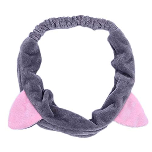 Vektenxi Haarband Katze Ohrform Haarband Haarband mit Gesicht für Make-up Waschen Sie Ihr Gesicht Packung mit 1, Stoff, 5, Umfang Stilvoll von Vektenxi