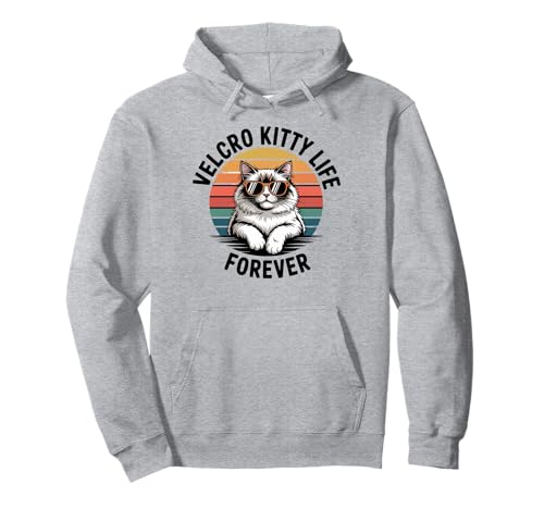 Klettverschluss-Katzenleben-Katze, Herren, Damen, Kinder, Geschenk Pullover Hoodie Klettverschluss-Katzenleben-Katze, Herren, Damen, Kinder, Geschenk Pullover Hoodie von Velcro Kitty Life Forever