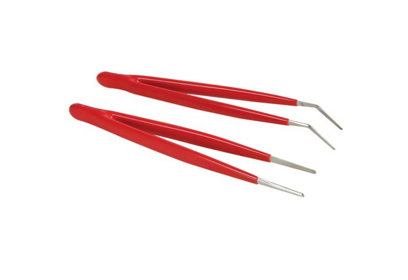 Velleman Präzisionspinzette für elektronische Arbeiten VTTW5, 2-tlg., Satz isolierter Präzisionspinzetten rot von Velleman