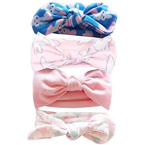 Vellette Baby Mädchen Stirnbänder verknotete Baby Stirnbander Baby Top Knot Madchen Turban Headwrap Knot Stirnband Kleinkind Stirnband Vor Ort Kaninchenohren Knit 3 Stück von Vellette