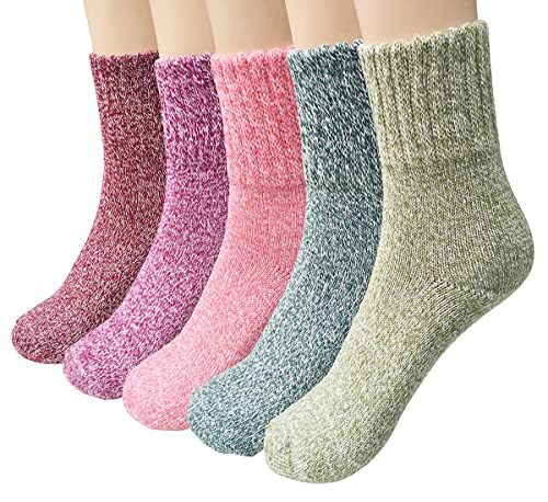 Vellette Baumwolle knallig bunt gepunktete Damen Socken Gr. 35-42 (5 Paar) (one size, F(5Pairs)) von Vellette