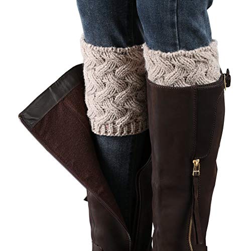 Vellette Bein Stulpen Damen | warme Beinstulpen Strick-Stulpe Beinwarmer Stulpen Legwarmer Grobstrickstulpen Damen Madchen 1 Paar von Vellette