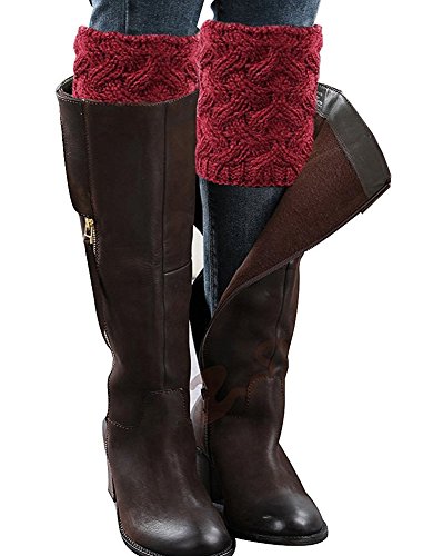 Vellette Bein Stulpen Damen | warme Beinstulpen Strick-Stulpe Beinwarmer Stulpen Legwarmer Grobstrickstulpen Damen Madchen 1 Paar von Vellette