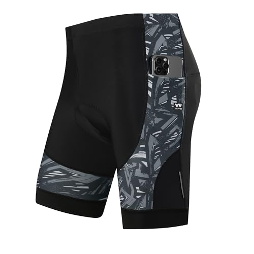 VeloVibe Radlerhose Herren Fahrradhose Herren Gepolstert schnelltrocknende Radhose Herren Kurz stoßfeste Radlerhose Herren Gepolstert Radlerhose mit Handytaschen von VeloVibe